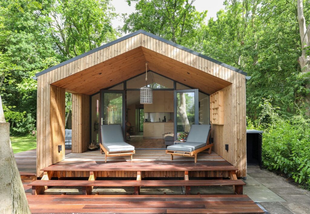 Lodge with Sauna in Countryside | Watervliet View Lodge Main Image